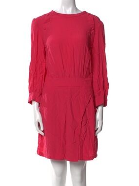 IRO Bright Pink Long-Sleeve Mini Dress
